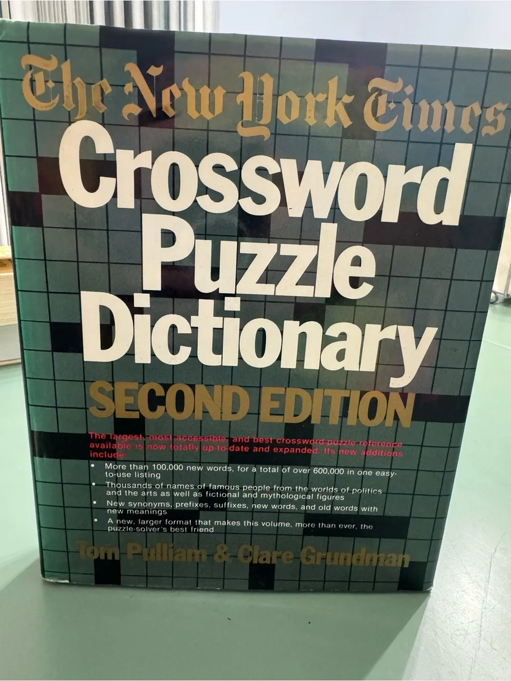 Crossword Puzzle Dictionary - Green Second Edition hardcover with dust jacket